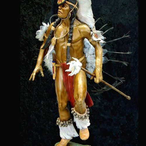 Medicine Make a bronze shaman sculpture by Marie Barbera