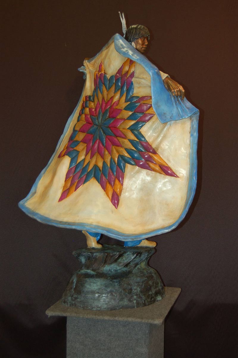 Dance of the Morning Star a Native American bronze sculpture by Marie Barbera