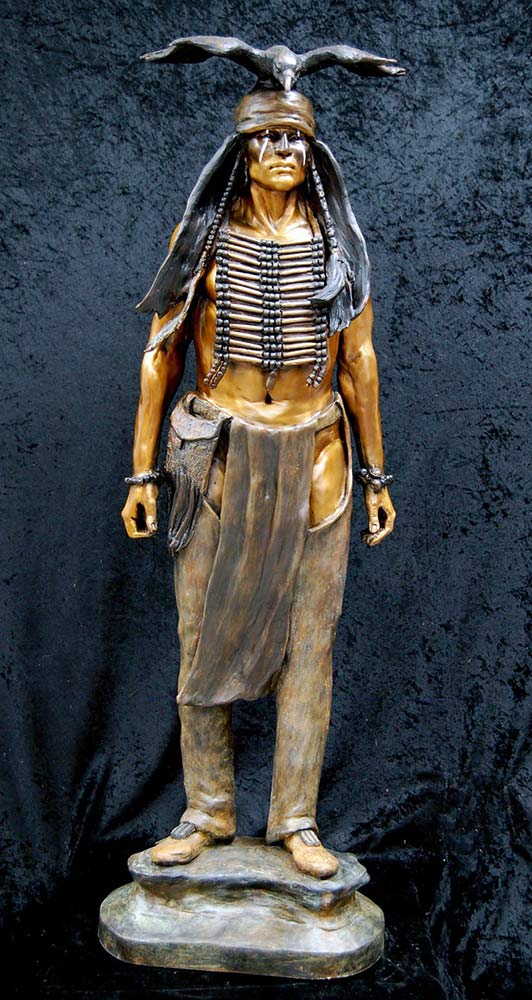 Tonto a limited edition bronze Native American sculpture from the Lone Ranger TV series by Marie Barbera Tonto a limited edition bronze Native American sculpture from the Lone Ranger TV series by Marie Barbera