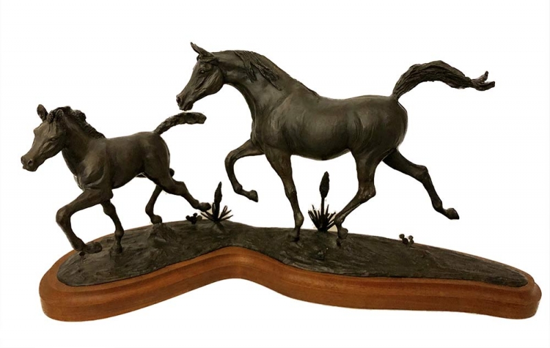 Carl Wagner Western Holiday bronze equine sculpture for sale at Sculpture Collector Carl Wagner Western Holiday bronze equine sculpture for sale at Sculpture Collector