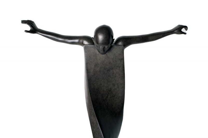 Funambule (tightrope walker) by Jean-Louis Corby available at Sculpture Collector where nice sculpture is bought and sold Funambule (tightrope walker) by Jean-Louis Corby available at Sculpture Collector